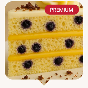 Blueberry & Lemon Curd Cake